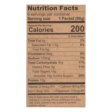 Kodiak Cakes - Oatmeal Choc Chip Packets - Cs Of 6 - 6/1.76oz - Maras Green