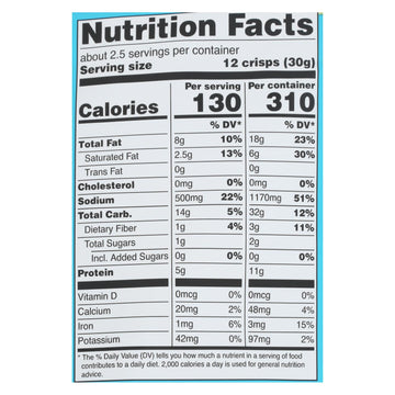 Hippie Snacks - Cauliflower Crsps Ranch - Case Of 8 - 2.5 Oz - Maras Green