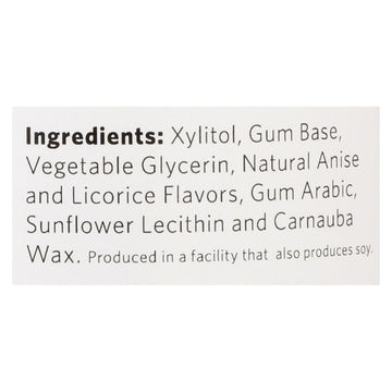 Xylichew Gum - Black Licorice - Jar - 60 Pieces - 1 Case - Maras Green