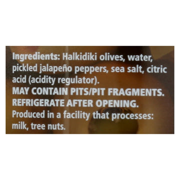 Divina - Green Olives Stuffed With Jalapeno Peppers - Case Of 6 - 7.8 Oz. - Maras Green