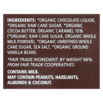 Equal Exchange Organic Milk Chocolate Bar - Caramel Crunch With Sea Salt - Case Of 12 - 2.8 Oz. - Maras Green