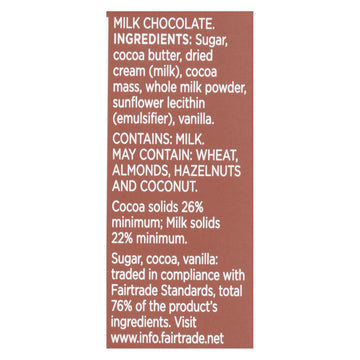Divine - Bar Milk Chocolate - Case Of 12 - 3 Oz - Maras Green