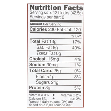 Divine - Bar Milk Chocolate - Case Of 12 - 3 Oz - Maras Green