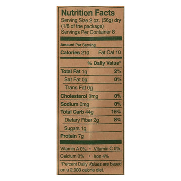 Montebello Organic Pasta - Penne Rigate - Case Of 12 - 1 Lb. - Maras Green