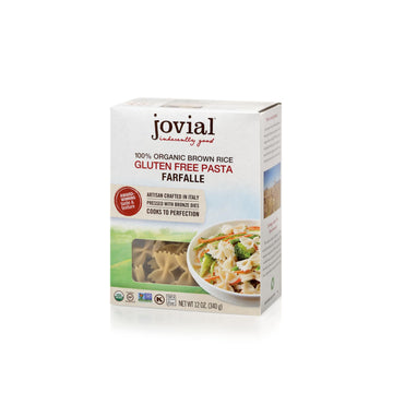 Jovial - Gluten Free Brown Rice Pasta - Farfalle - Case Of 12 - 12 Oz. - Maras Green