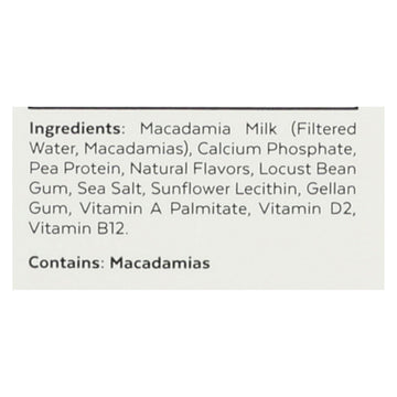Milkadamia Macadamia Milk With Unsweetened Vanilla - Case Of 6 - 32 Fz - Maras Green