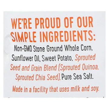 Way Better Snacks Tortilla Chips - Sweet Potato - Case Of 12 - 5.5 Oz. - Maras Green