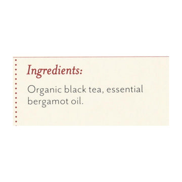 Rishi Organic Tea - Earl Grey - Case Of 6 - 15 Bags - Maras Green