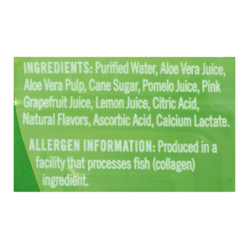 Alo Original Appeal Aloe Vera Juice Drink - Pomelo Lemon And Pink Grapefruit - Case Of 12 - 16.9 Fl Oz. - Maras Green