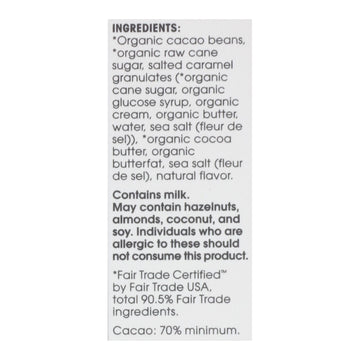 Alter Eco Americas Organic Chocolate Bar - Dark Salted Burnt Caramel - 2.82 Oz Bars - Case Of 12 - Maras Green