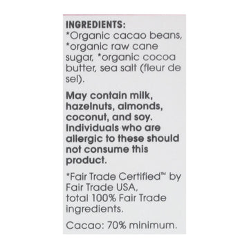 Alter Eco Americas Organic Chocolate Bar - Deep Dark Sea Salt - 2.82 Oz Bars - Case Of 12 - Maras Green