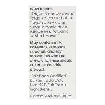 Alter Eco - Chocolate Raspberry Blkout 85% - Case Of 12 - 2.65 Oz - Maras Green