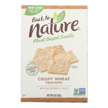 Back To Nature Crispy Crackers - Wheat - Case Of 6 - 8 Oz. - Maras Green