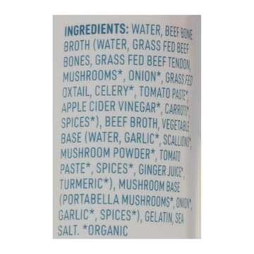Bare Bones Broth - Bone Broth Beef Classic Grass - fed - Case Of 8 - 16 Fluid Ounces - Maras Green