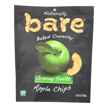 Bare Fruit Apple Chips - Granny Smith - Case Of 12 - 3.4 Oz - Maras Green