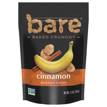 Bare Fruit - Banana Chips Cinnamon - Case Of 12 - 2.7 Ounces - Maras Green