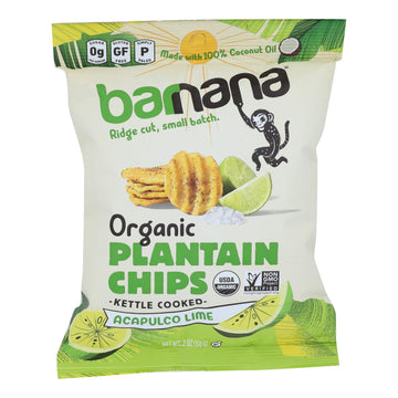 Barnana - Plantn Chips Acaplc Lme - Case Of 6 - 2 Oz - Maras Green