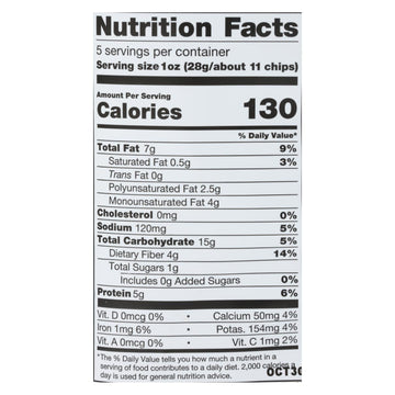 Beanitos - Black Bean Chips - Sea Salt - Case Of 6 - 5 Oz. - Maras Green