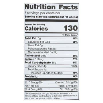 Beanitos - White Bean Chips - Hint Of Lime - Case Of 6 - 5 Oz. - Maras Green