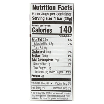 Cascadian Farm Granola Bar - Organic - Chewy - Chocolate Chip - 7.4 Oz - Case Of 12 - Maras Green