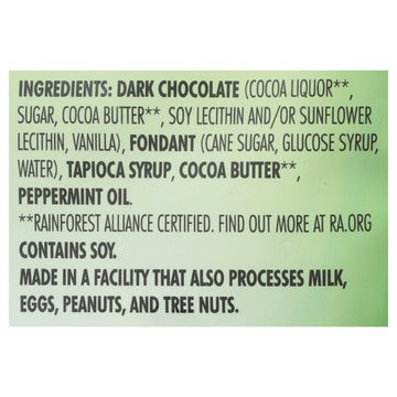 Chocolove - Bites Dark Chocolate Mint Creme - Case Of 8 - 3.5 Oz - Maras Green