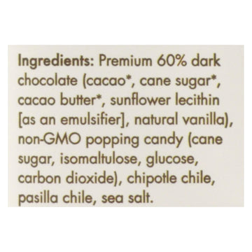 Chuao Chocolatier Firecracker Dark Chocolate Bar - Case Of 12 - 2.8 Oz - Maras Green