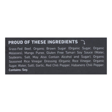 Country Archer - Jerky Beef Mango Habanero - Case Of 12 - 2.5 Oz - Maras Green