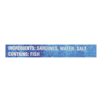 Crown Prince Skinless And Boneless Sardines In Water - Case Of 12 - 4.37 Oz. - Maras Green