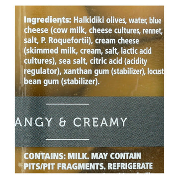 Divina - Olives Stuffed With Blue Cheese - Case Of 6 - 7.8 Oz. - Maras Green