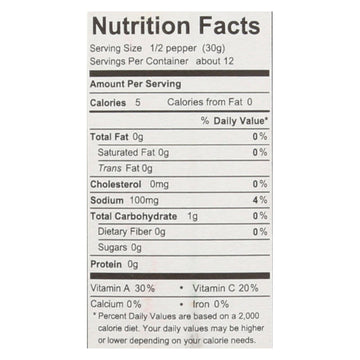 Divina, Organic Fire Roasted Sweet Peppers - Case Of 6 - 16.2 Oz - Maras Green