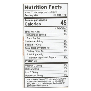 Divina - Organic Kalamata Olives - Case Of 6 - 6.35 Oz. - Maras Green