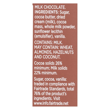 Divine - Bar Milk Chocolate - Case Of 12 - 3 Oz - Maras Green