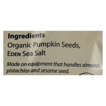 Eden Foods Organic Pumpkin Seeds - Dry Roasted - Case Of 15 - 4 Oz. - Maras Green