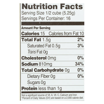 Edwards And Sons Natural Bouillon Cubes - Not Chick N - 2.5 Oz - Case Of 12 - Maras Green