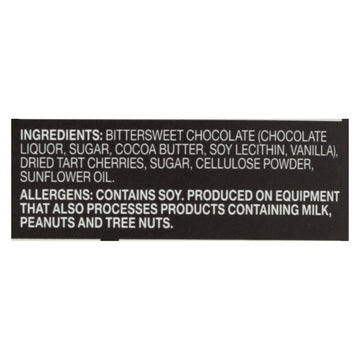 Endangered Species Natural Chocolate Bars - Dark Chocolate - 72 Percent Cocoa - Cherries - 3 Oz Bars - Case Of 12 - Maras Green