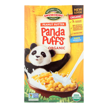 Envirokidz - Organic Panda Puffs - Peanut Butter - Case Of 12 - 10.6 Oz. - Maras Green