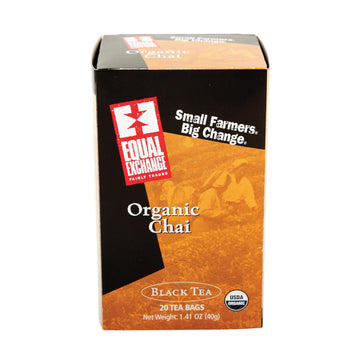 Equal Exchange Organic Chai Tea - Chai Tea - Case Of 6 - 20 Bags - Maras Green