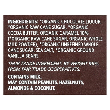 Equal Exchange Organic Milk Chocolate Bar - Caramel Crunch With Sea Salt - Case Of 12 - 2.8 Oz. - Maras Green