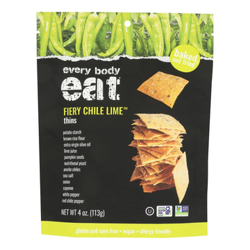 Every Body Eat - Snack Thins Fiery Chil Lime - Case Of 6 - 4 Oz - Maras Green