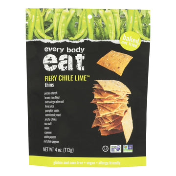 Every Body Eat - Snack Thins Fiery Chil Lime - Case Of 6 - 4 Oz - Maras Green