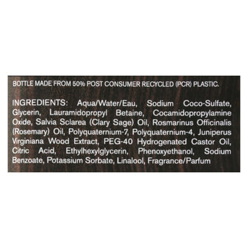 Every Man Jack Body Wash Cedarwood Body Wash - Case Of 33.8 - 33.8 Fl Oz. - Maras Green