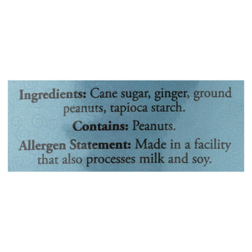 Ginger People Chewy Ginger Candy - Peanut - Case Of 12 - 3 Oz. - Maras Green