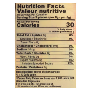 Ginger People - Gin Gins Hard Ginger Candy - Double Strength - Case Of 12 - 3 Oz. - Maras Green