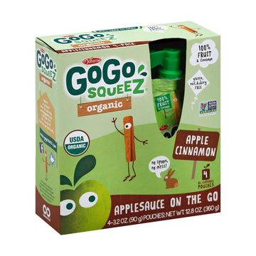 Gogo Squeeze Applesauce - Apple Cinnamon - Case Of 12 - 3.2 Oz. - Maras Green