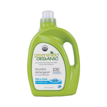 Green Shield Organic Laundry Detergent - Free And Clear - Case Of 2 - 100 Fl Oz. - Maras Green