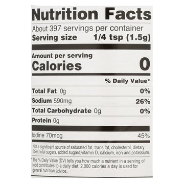 Hain Sea Salt - Iodized - Case Of 8 - 21 Oz - Maras Green