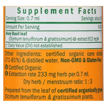 Herb Pharm - Holy Basil Extract - 1 Each - 1 Fz - Maras Green