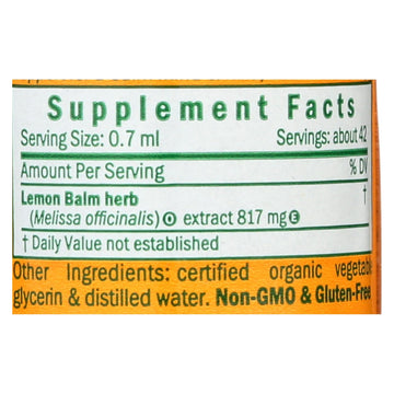 Herb Pharm - Lemon Balm Glycerite - 1 Each - 1 Oz - Maras Green