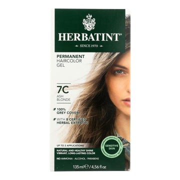 Herbatint Permanent Herbal Haircolour Gel 7c Ash Blonde - 135 Ml - Maras Green