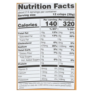 Hippie Snacks - Avocado Crsps Sea Salt - Case Of 8 - 2.5 Oz - Maras Green